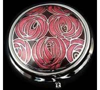 Sea Gems presented by Celtic Glass Designs Pastillero con diseño de rosas Mackintosh, color rojo