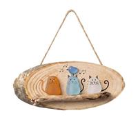 Sea Glass Cat Wall Decoration - Coastal Inspired Cat Silhouette Art | Handcrafted Glass Mosaic Design With Tone Finish, Wall Hanging Accent For Living Room Bedroom Or Entryway Styling