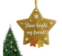 Sea Glass Christmas Ornament, Friendship Sea Glass Pendant For Tree, Coastal-theme Ornament For Indoor Outdoor Windowsills Yard Family Gatherings