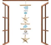 Sea Glass Ornament - Coastal Hanging Glass Pendant, Style Tree Window Decoration, Handmade Look Beach Accent, Popular Category for Holiday Display, Mixed Color, 23.62x3.94x0.79Inch