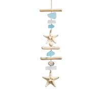 Sea Glass Ornament, Decorative Home Colgant, Coastal Glass Decor with Hanging Loop, Tree Window Accent with Marine Style, Beach Inspired Accessory, for Indoor Outdoor Windowsills Yard Family