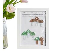Sea Glass Photo Frame - Frosted Tumbled Mushroom Design, Coastal Desktop Decoration Picture Display Stand, Rustic Beach Style Tabletop Holder Showcase Piece, Nautical Weathered Glass Memory