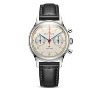 SEA-GULL 1963 ST1901 - Reloj de pulsera mecánico para hombre, cronógrafo, cuerda manual, serie Aurora, relojes piloto de aviación con correa de cuero de cristal de zafiro, cronómetro impermeable de 5