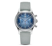 SEA-GULL 1963 ST1901 - Reloj de pulsera mecánico para hombre, cronógrafo, cuerda manual, serie Aurora, relojes piloto de aviación con correa de cuero de cristal de zafiro, cronómetro impermeable de 5