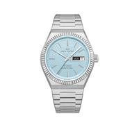 SEA-GULL Reloj automático para hombre, reloj de pulsera mecánico con esfera Cloud Thunder Guilloche, calendario dual, acero inoxidable, cristal de zafiro, 38 mm, 1075A, azul
