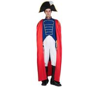 SEA HARE Disfraz de Napoleón Bonaparte para adultos, uniforme histórico de emperador francés, disfraz militar del siglo XVIII para Halloween, feria renacentista o fiestas temáticas (talla única)