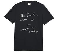 Sea Is Calling | El mar Llama a Las gaviotas en Vuelo Comfort Colors Adult Heavyweight T-Shirt