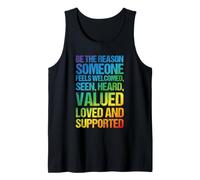 Sea la razón por la Que Alguien se Siente Bienvenido Ally CSD Soporte LGBTQ Camiseta sin Mangas