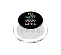 Sea La Vie - Minimalista Playa Océano Juego de Palabras Palmera PopSockets PopGrip para MagSafe