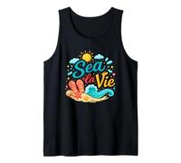 Sea La Vie - Ocean Beach Juego de Palabras Divertidas Vibraciones costeras de Verano Camiseta sin Mangas