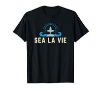 Sea La Vie Surfer Girl - Ocean Beach Pun Estilo de Vida costero Camiseta