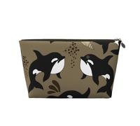 Sea Life Ballena Gracioso Pez Grande Animal, Bolsa de Maquillaje Bolsa de cosméticos Bolsa de artículos de tocador de Viaje portátil Bolsa de artículos de tocador
