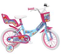 Sea Life - Bicicleta para niña, Azul/Fucsia/Blanco, 14" Pulgadas
