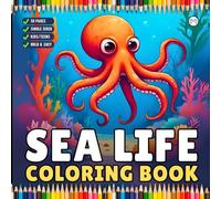 Sea Life Coloring Book for Adults Kids Boys Girls Teens Cute Ocean Sea Creatures Coloring Activity Book for Youth Children 50 Pages Single Sided ... Coloring Pages Marine Life Coloring Book