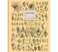 Sea Life Composition Notebook: Vintage beautiful shells Illustration: College Ruled 100 Pages - 7.5" x 9.25": seashells (shells series blue cliff)