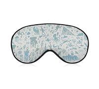 Sea Life Sleep Eye Mask Blindfold Correas de cabeza ajustables Eye Cover para mujeres, hombres, niñas y niños