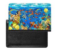 Sea Life Tropical Fishes - Funda para pasaporte, organizador delgado de documentos de viaje con ranura para tarjetas para mujeres y hombres, Estilo:, Talla única, MHXYZHW