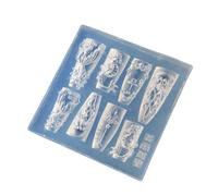 Sea Lifes - Juego de moldes de silicona para uñas, diseño de uñas, adecuado para manicura creativa con ballenas y conchas