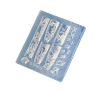 Sea Lifes - Juego de moldes de silicona para uñas, diseño de uñas, adecuado para manicura creativa con ballenas y conchas
