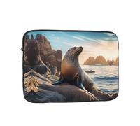 Sea Lion on The Rocks - Funda para portátil de 15 pulgadas, adecuada para negocios o escuela, bolsa de transporte para laptop