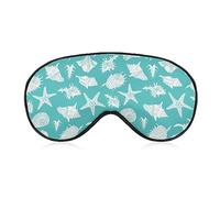 Sea Marine Life - Antifaz para dormir con estrellas de mar y conchas marinas para hombres, mujeres, adolescentes, niños, para dormir por la noche, comodidad para viajes, yoga, siesta