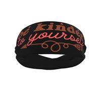 Sea Más Amable con Usted Mismo Salud Mental Mujer Hombre Banda para El Sudor Comoda Cinta Sudor Cabeza Transpirable Headband para Fútbol Ciclismo Fitness Tenis