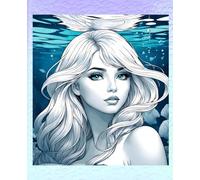 SEA MERMAID * COMPOSITION NOTEBOOK Journal Diary -Ocean Marine Folk Tale Lore- Cartoon Manga Anime Cosplay Style Art - Girl Lady Woman: ֍Wide ... Teen Homeschool College Ivy League University