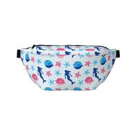 Sea Mermaid Fish Sling Bag Bandolera Bolsa Bolsa de Hombro Viaje Senderismo Mochila para Mujeres Hombres, multicolor, Talla única, Mochila de senderismo