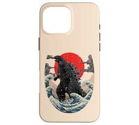 Sea Monster Japanese Wave Red Sun Ukiyo-e Art Hombres Mujeres Niños Carcasa para iPhone 16 Pro MAX