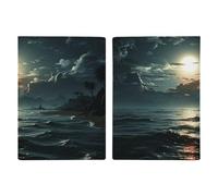 Sea Moon - Soporte para pasaporte de poliuretano para mujeres y hombres, fundas para tarjetas para artículos esenciales de viaje, cartera de viaje para identificación, crédito, seguro, seguro social.