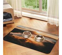 Sea of Clouds - Tapete de comida para mascotas de 23.6 x 15.7 pulgadas, absorbente, antideslizante, de piel sintética, tapete de alimentación para perros, gatos, parte inferior de goma, de secado