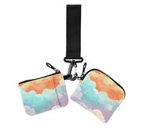 Sea Of Colored Clouds - Monederos para mujer, tarjetero, monedero con bolsillo con cremallera para mujer, 2 unidades, mar de nubes de colores, 1 size, Casual