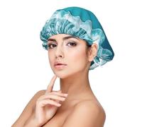 Sea of Love - Gorro de dormir de satén para adultos, protección y comodidad para el cabello, color negro, talla única