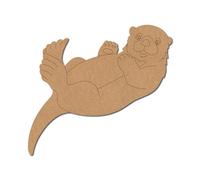 Sea Otter - 1 madera contrachapada popular italiana con diseño de nutria marina, 10,2 cm
