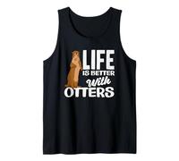Sea Otter Life, Mejor Amante de los Animales Camiseta sin Mangas