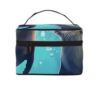 Sea Otters - Bolsa de maquillaje de viaje, organizador portátil de artículos de tocador con compartimentos con cremallera para cepillos, botellas y cuidado de la piel