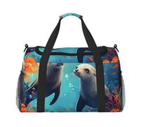 Sea Otters - Bolsa de viaje compacta resistente al agua para deportes, gimnasio y fin de semana para hombres y mujeres