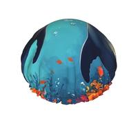 Sea Otters - Gorro de ducha impermeable reutilizable para mujer, cubierta elástica para el cabello, para baño, spa, viajes y uso diario