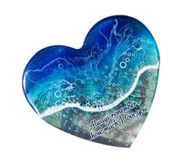 Sea Pocket Heart - Piedras pulidas en forma de corazón | Decoraciones con motivos marinos, adorno de amor, regalos que simbolizan la amistad para amigos y familiares, decoración del hogar | acrílico