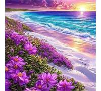 Sea Sand Flower Jigsaw Puzzle 35 Pieces 30x30cm/12x12inch, Difficult Jigsaw Puzzles for Adults 35, Beautiful Art Work, Great Festive Puzzle Gift for Men/Women