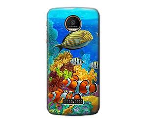 Sea Seabed Fish Corals Underwater Ocean Funda Carcasa Case para Motorola Moto Z Force, Z Play