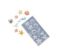 Sea Series - Molde de silicona para uñas, herramienta de entrenamiento de manicura, suministros de manicura profesional, adecuados para hacer accesorios, molde de arte de uñas de mar
