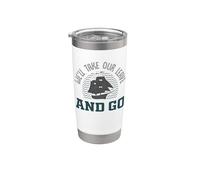 Sea Shanty o Pirate Design para que tomaremos nuestra licencia y nos vamos Vaso térmico de acero inoxidable de doble pared