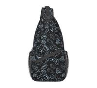 Sea Shells Marine Sling Bag, Chest Bag Daypack, Crossbody Sling Mochila para Viajes, Deportes, Correr, Senderismo