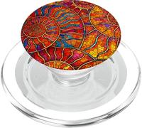 Sea Shells Preppy Floral Sun Ocean Summer Vitral PopSockets PopGrip para MagSafe