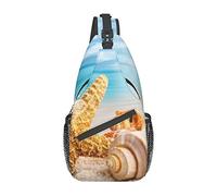 Sea Starfish HD Japanese Red Carp Fish Sling Bag, Mochila de Hombro Paquete de Pecho Causal Crossbody Daypack para Mujeres Hombres Senderismo Viajes