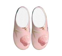 Sea Starfish - Pantuflas de franela para hombre, antideslizantes, cálidas, para invierno, para interiores y exteriores, multicolor, Medium