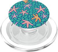 Sea Stars Guijarros de Estrellas de mar del océano costero en Brillos de Verano PopSockets PopGrip para MagSafe