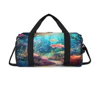 Sea Submarine World Oceans - Bolsa deportiva con compartimento para zapatos, para fin de semana, viajes, gimnasio, organizador de equipaje, para mujeres, hombres, niños y niñas