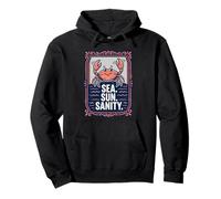 Sea. Sun. Sanity. Happy Crab Beach Ocean Sudadera con Capucha